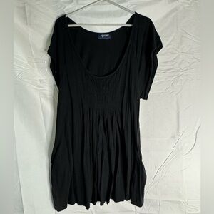 Black mini dress with pockets